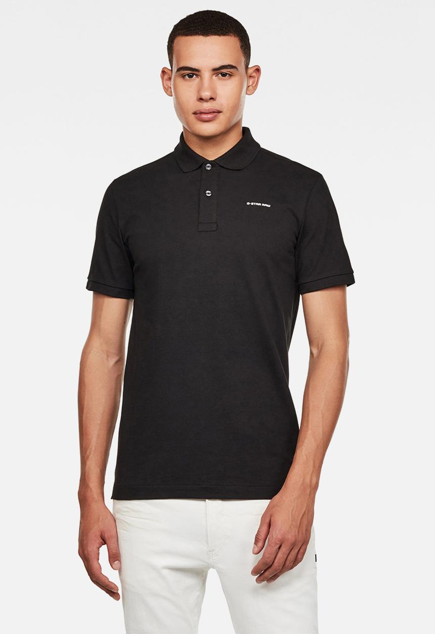 G-STAR - Oluv slim short sleeve polo  - black