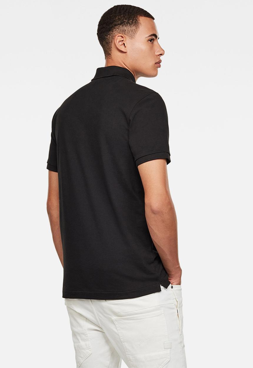 G-STAR - Oluv slim short sleeve polo  - black