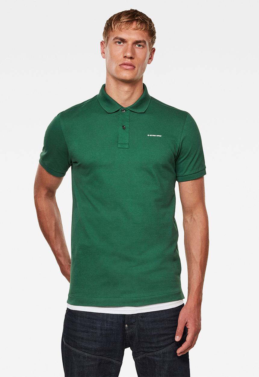 G-STAR - Oluv slim short sleeve polo - gurin green