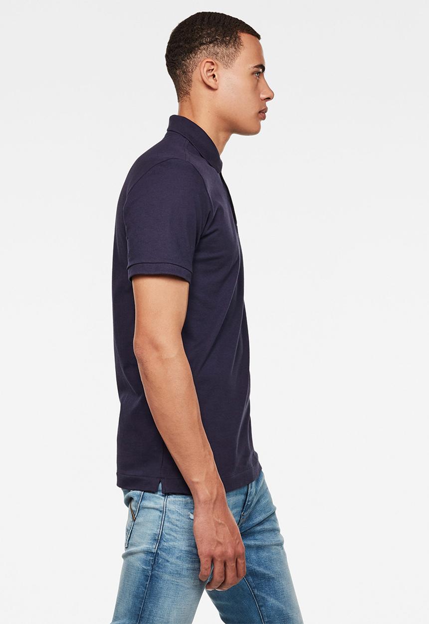 G-STAR - Oluv slim short sleeve polo - sartho blue
