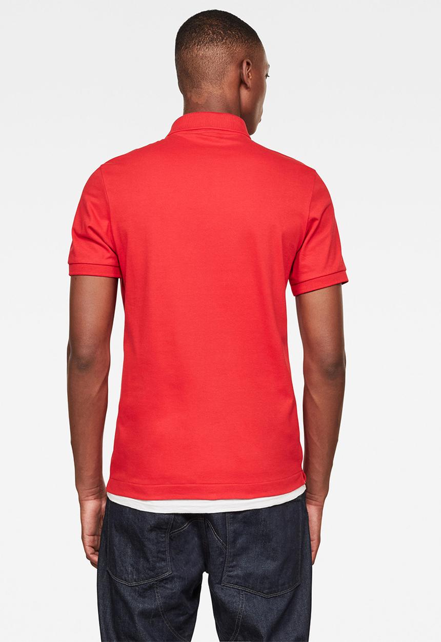 G-STAR - Oluv slim short sleeve polo - flame