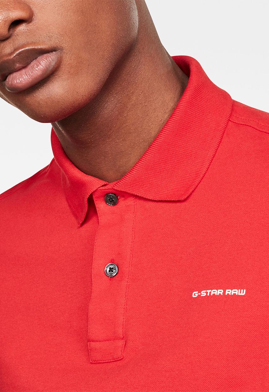 G-STAR - Oluv slim short sleeve polo - flame