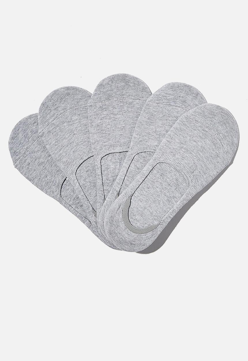 Cotton On - 5 pack body invisible sock - grey