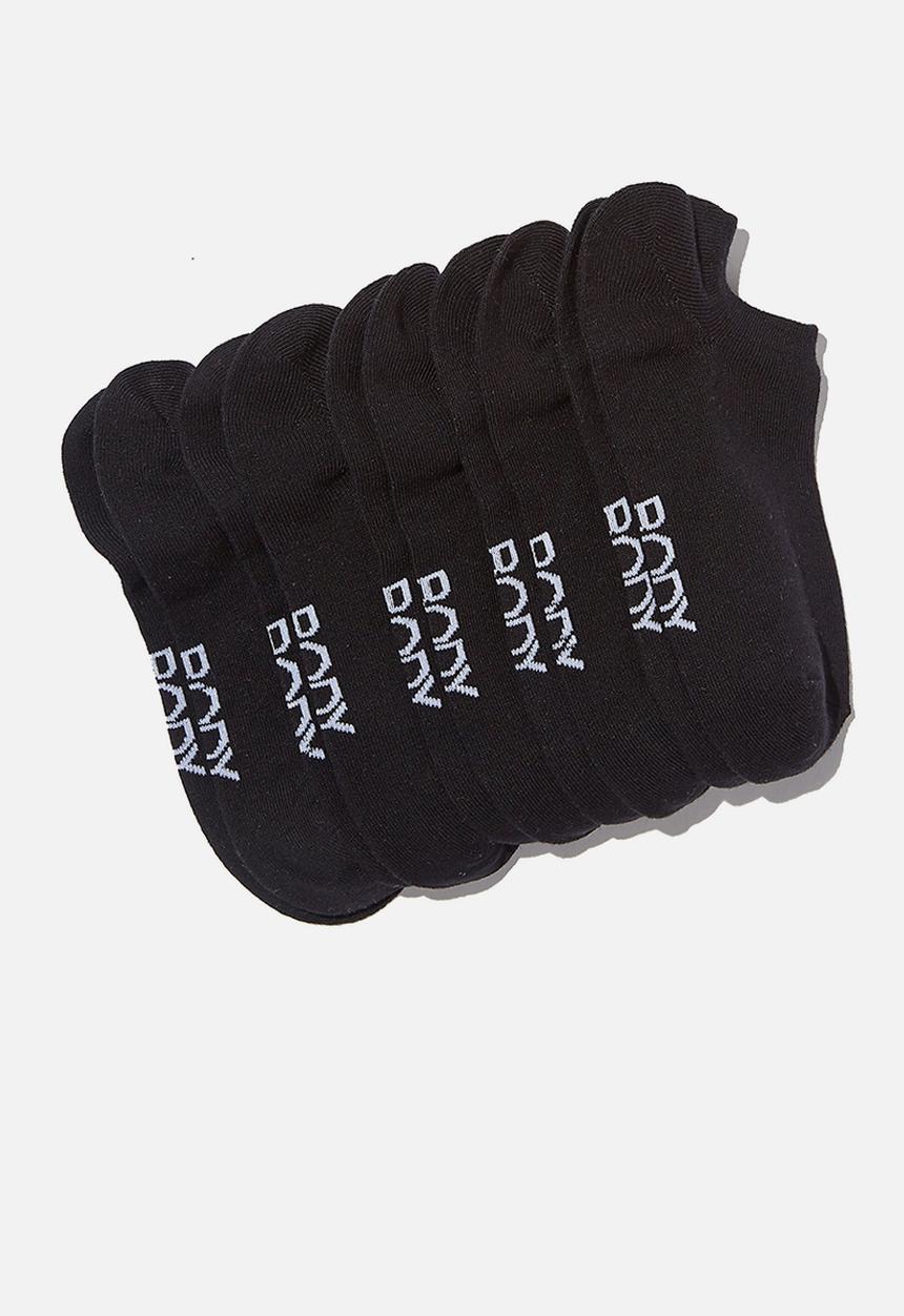 Cotton On - 5 pack body low cut socks - black