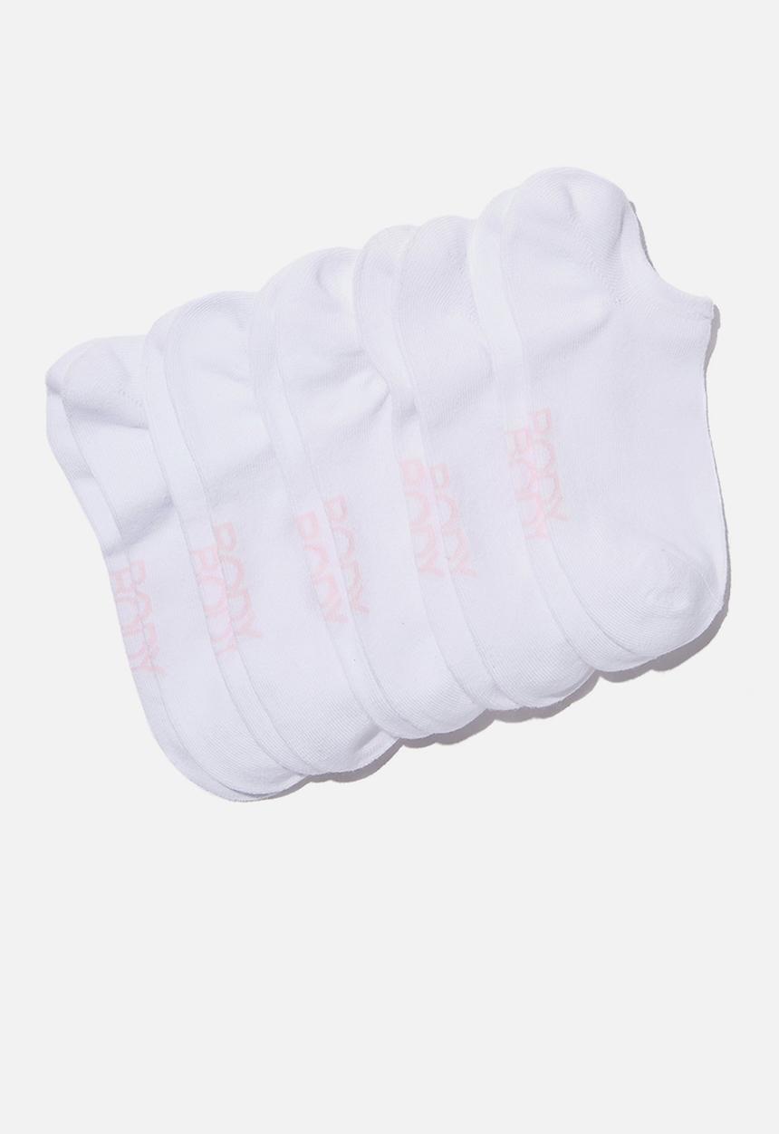Cotton On - 5 pack body low cut socks - white