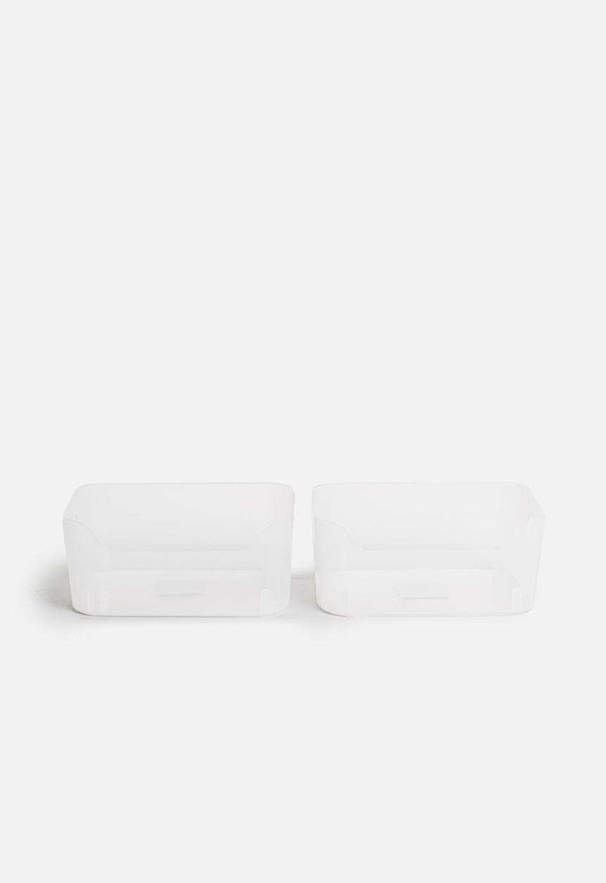 Storage Solutions - Wave storage box set of 2 - clear 