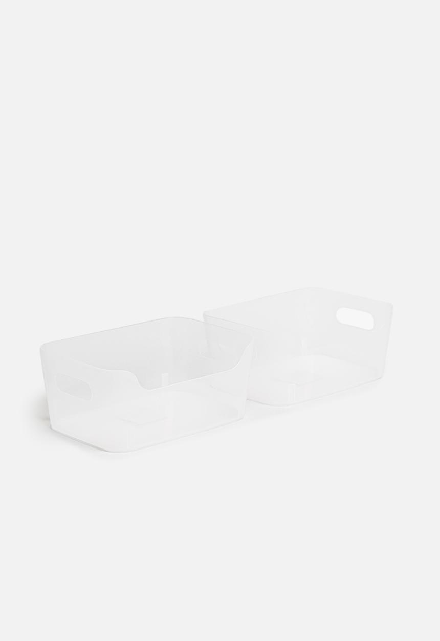 Storage Solutions - Wave storage box set of 2 - clear 