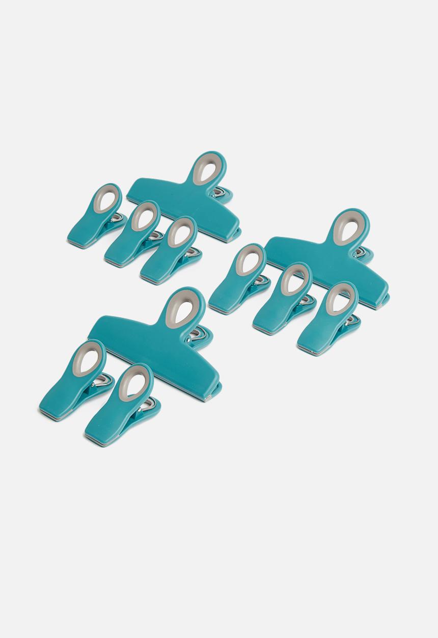 Excellent Houseware - Bag clip set of 3 - blue