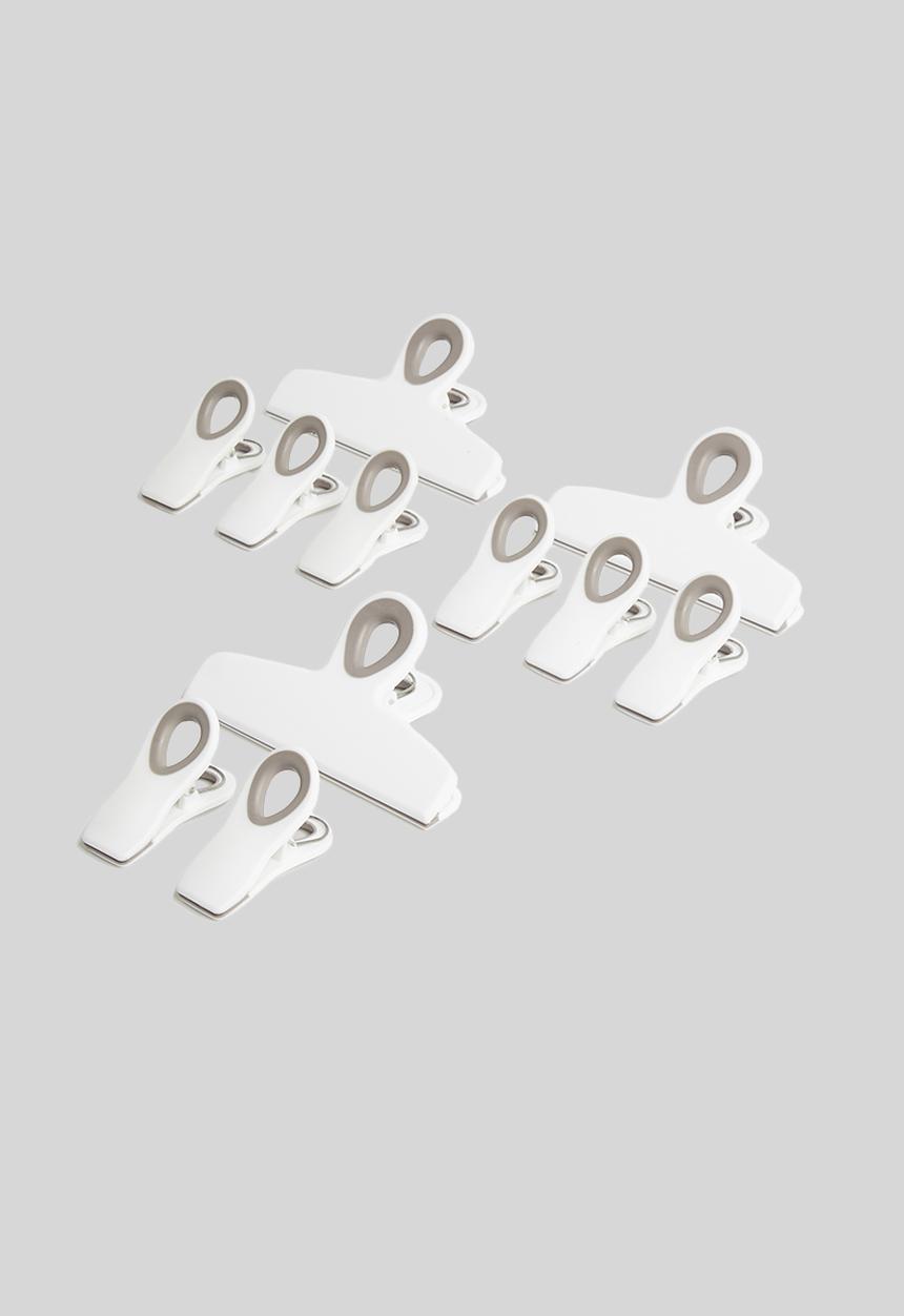 Excellent Houseware - Bag clip set of 3 - white