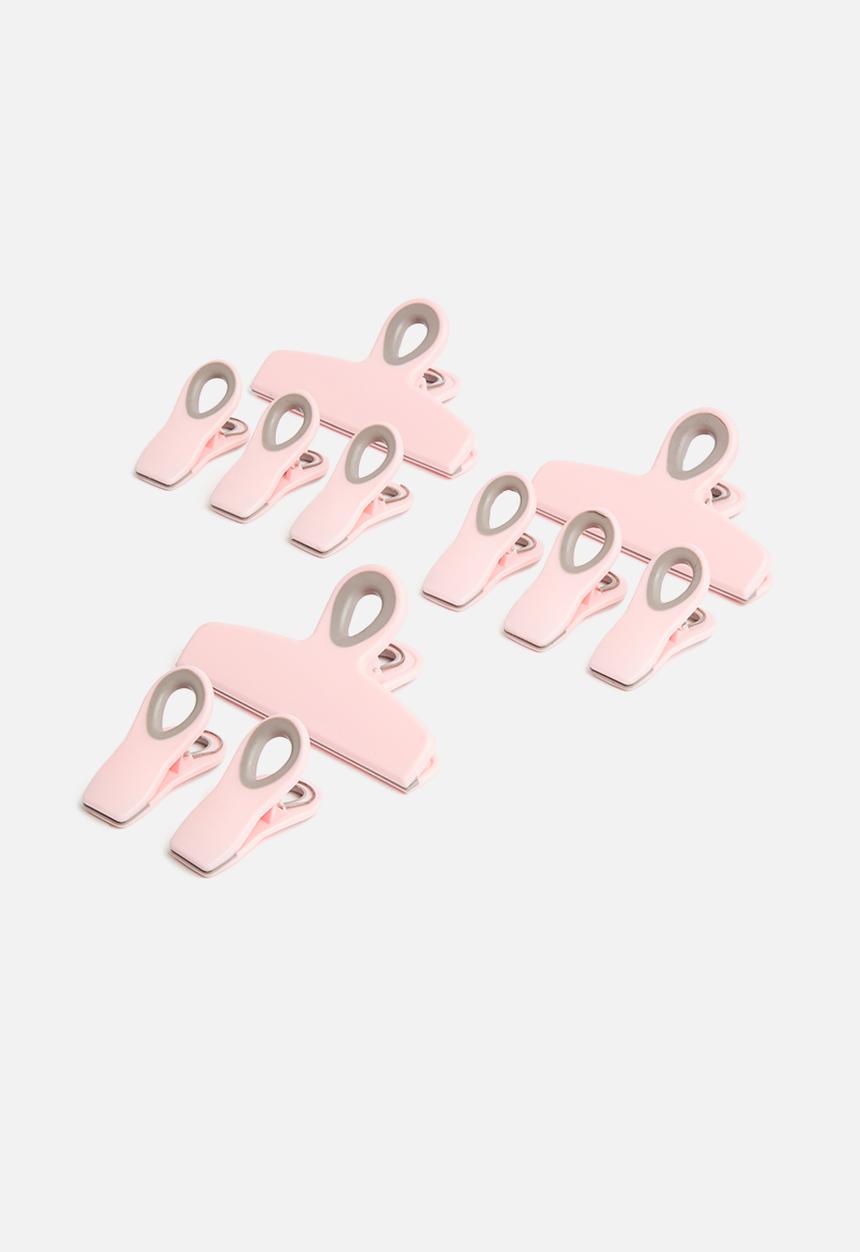 Excellent Houseware - Bag clip set of 3 - pink