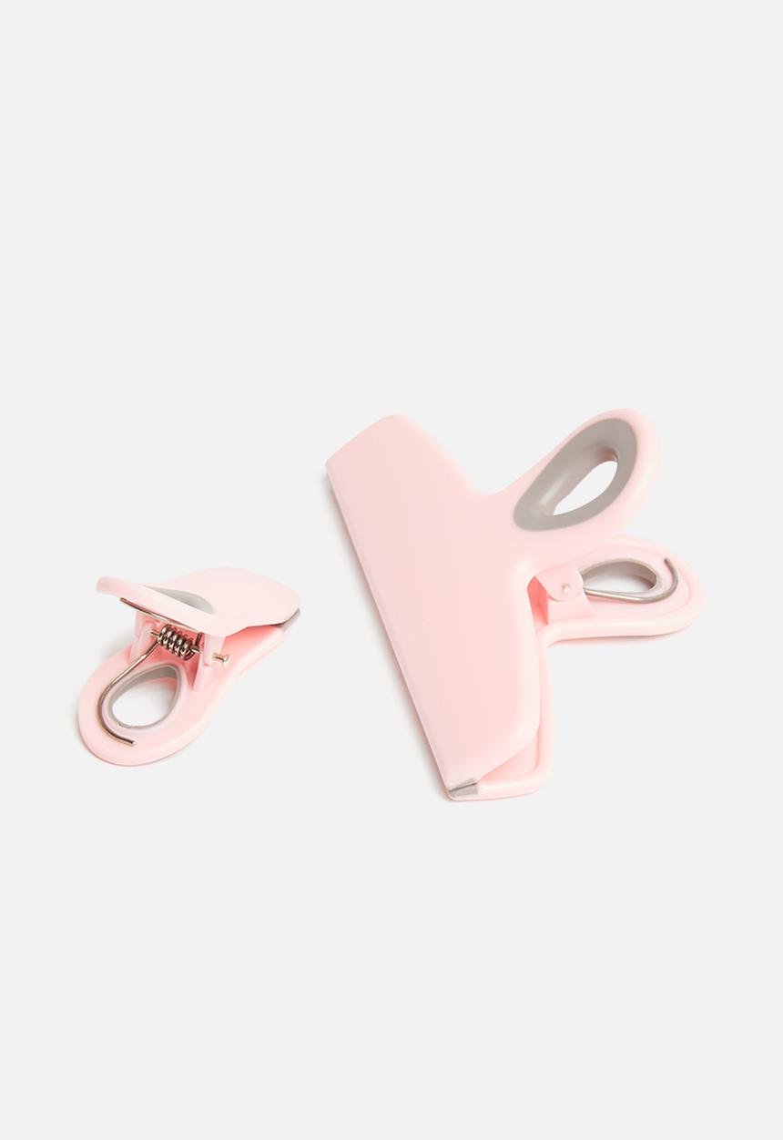 Excellent Houseware - Bag clip set of 3 - pink