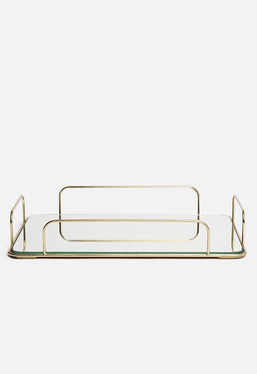 H&S - Elegant mirrored tray - gold