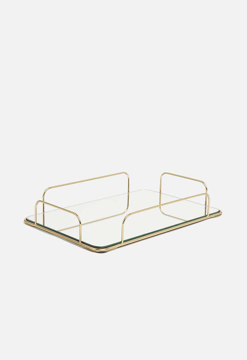 H&S - Elegant mirrored tray - gold