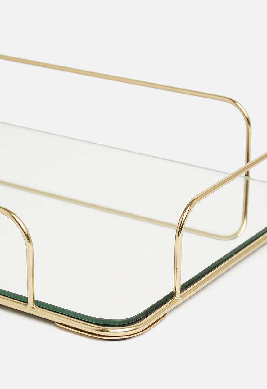 H&S - Elegant mirrored tray - gold
