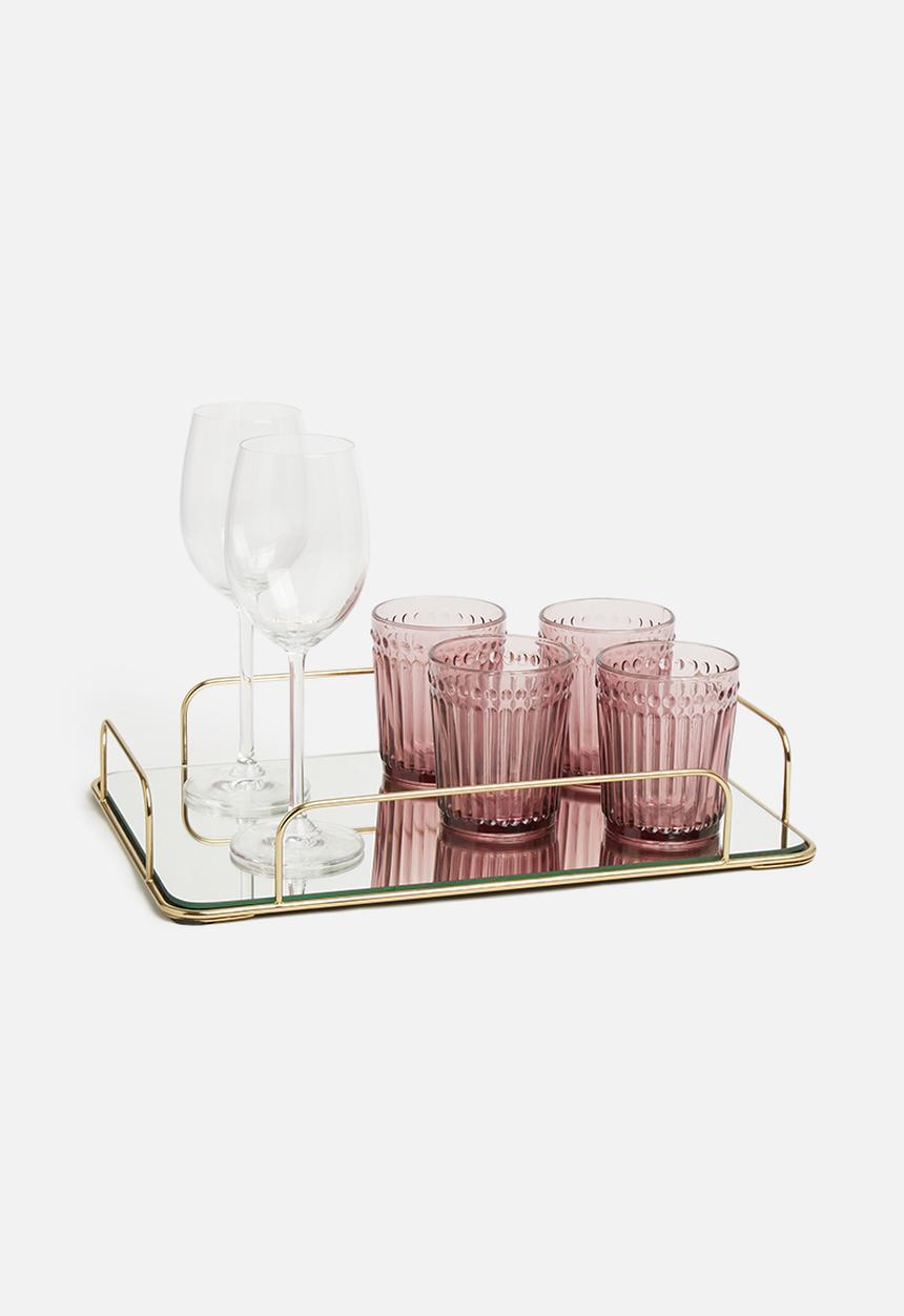 H&S - Elegant mirrored tray - gold