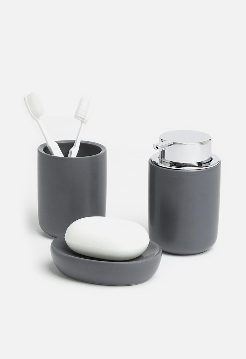 Bathroom Solutions - Simple ceramic bathroom set - charcoal