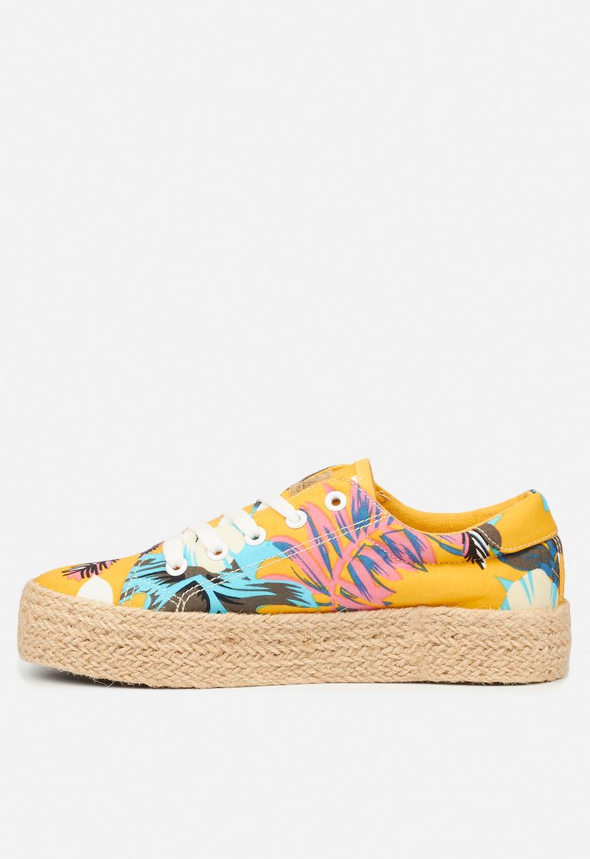 Miss Black - Quebec sneaker - yellow