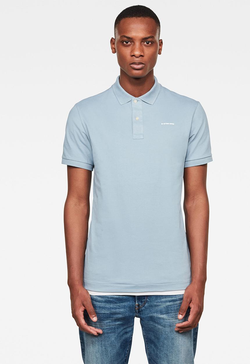 G-STAR - Oluv slim short sleeve polo - ash blue