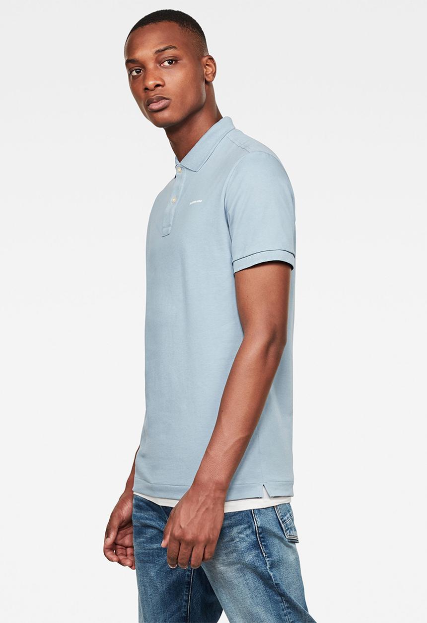 G-STAR - Oluv slim short sleeve polo - ash blue