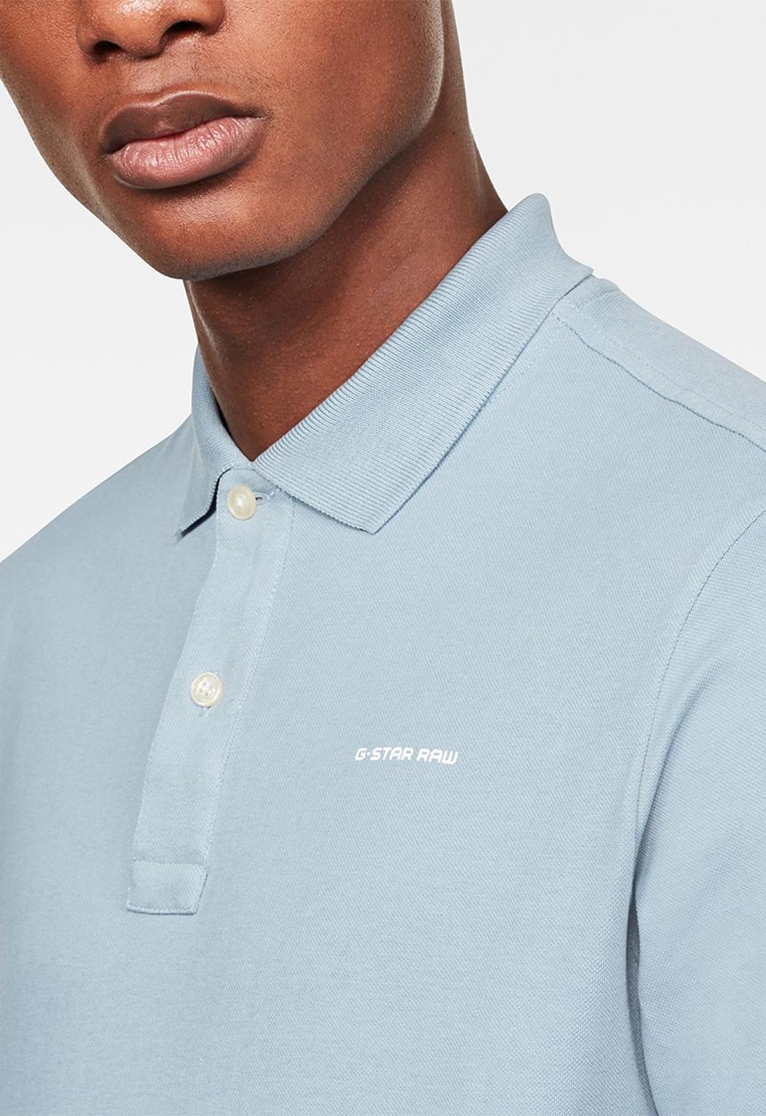 G-STAR - Oluv slim short sleeve polo - ash blue