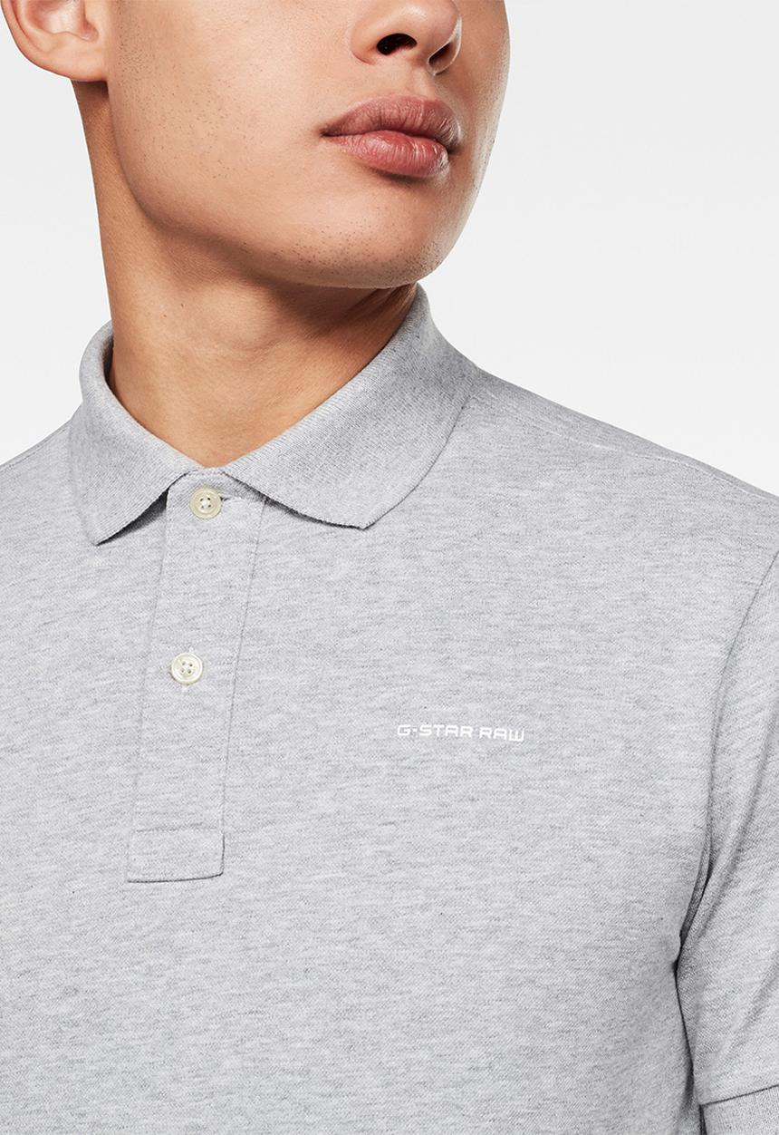 G-STAR - Oluv slim short sleeve polo - grey