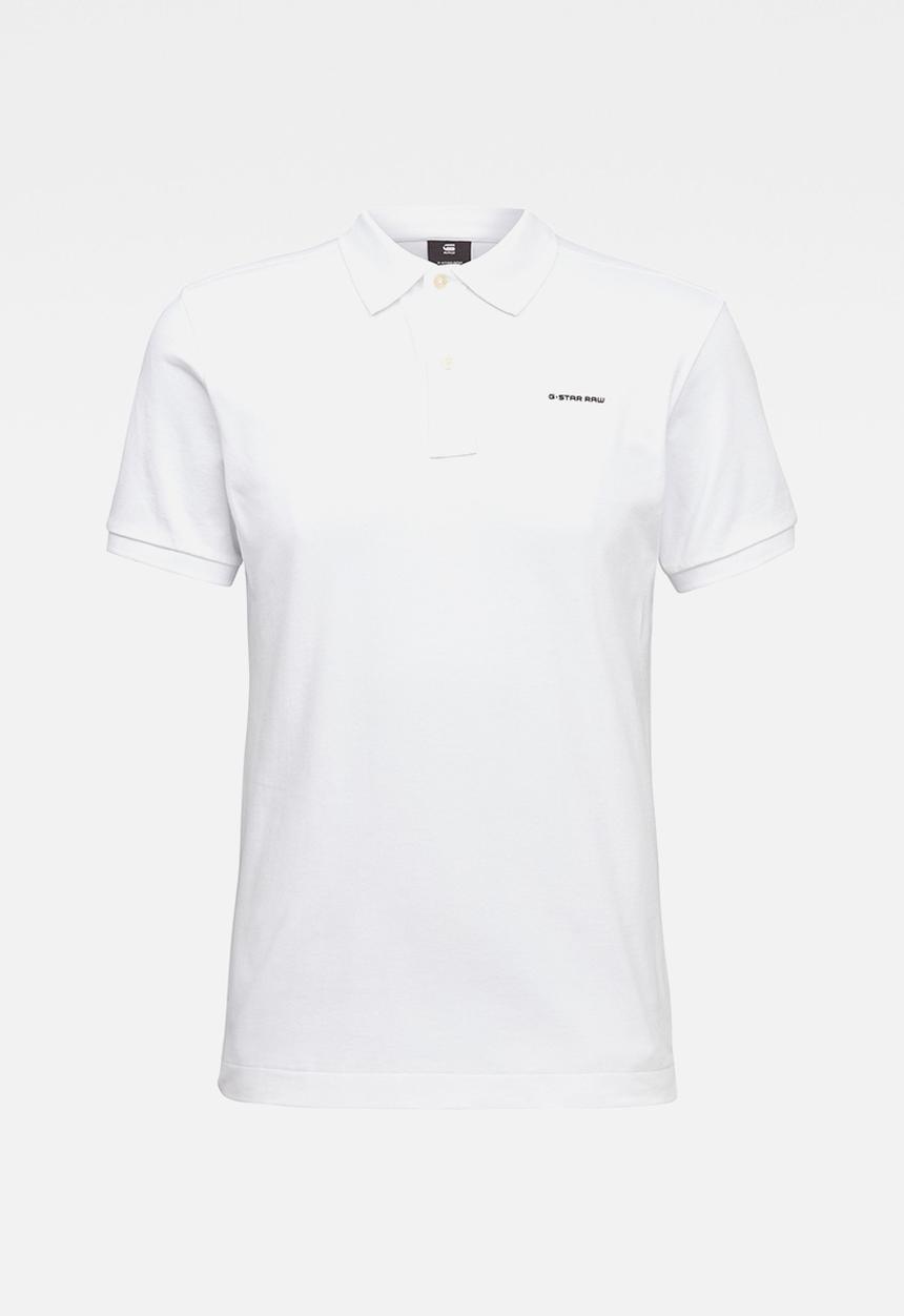 G-STAR - Oluv slim s\s polo - white