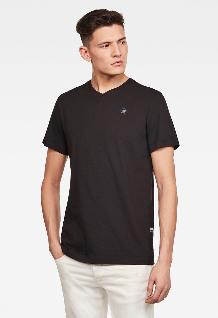G-STAR - Base-s v-neck short sleeve tee - black