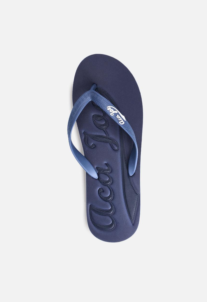 Aca Joe - Printed slip slops - navy