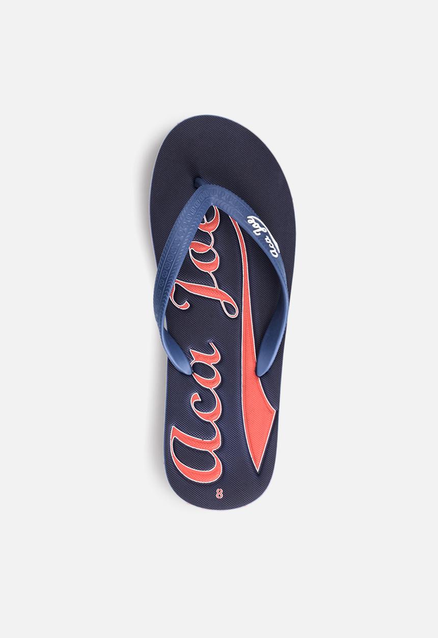 Aca Joe - Printed slip slops - blue