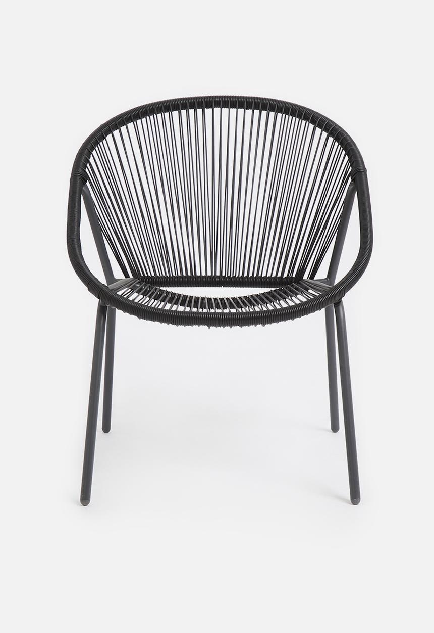 H&S - Stack chair metal wire - black 