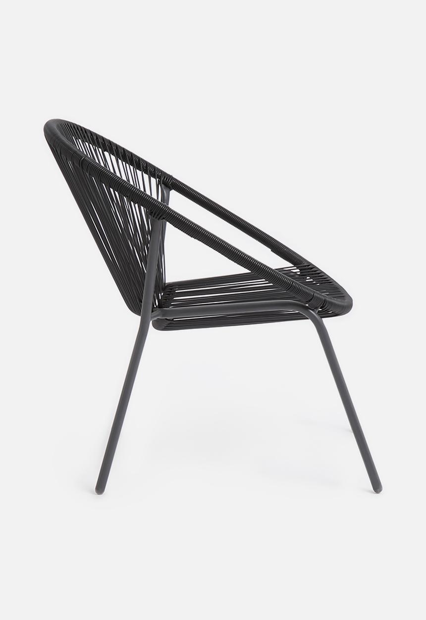 H&S - Stack chair metal wire - black 