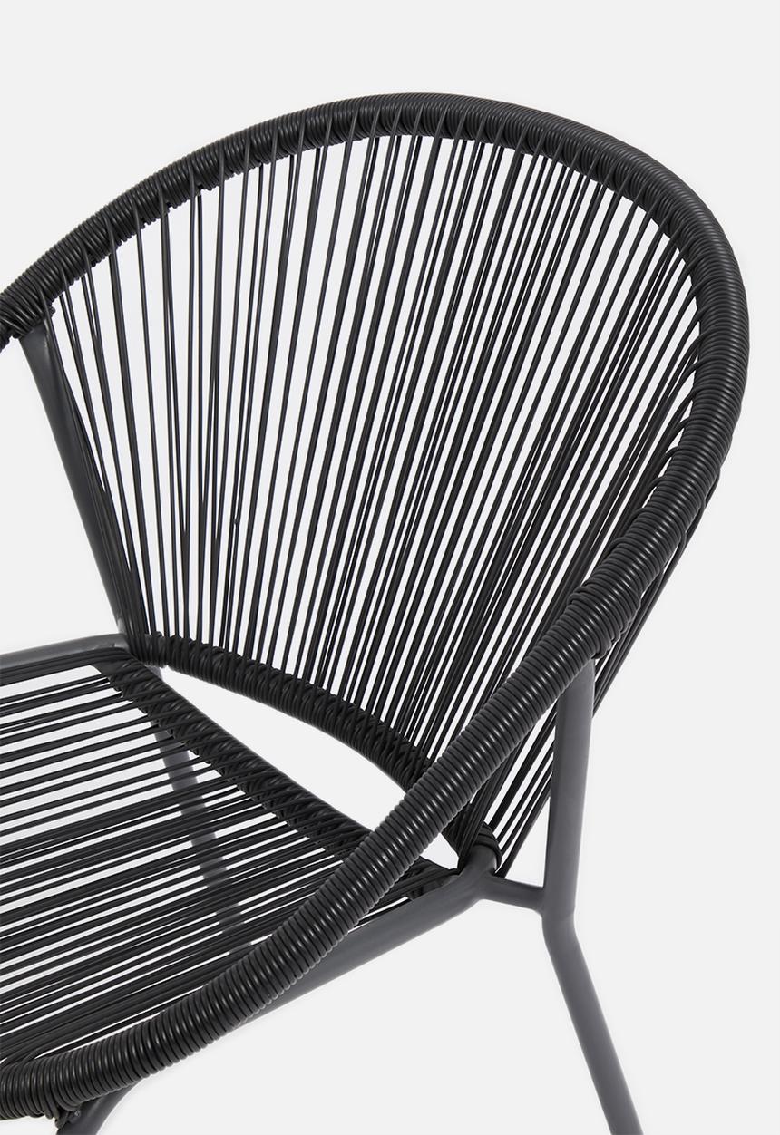H&S - Stack chair metal wire - black 