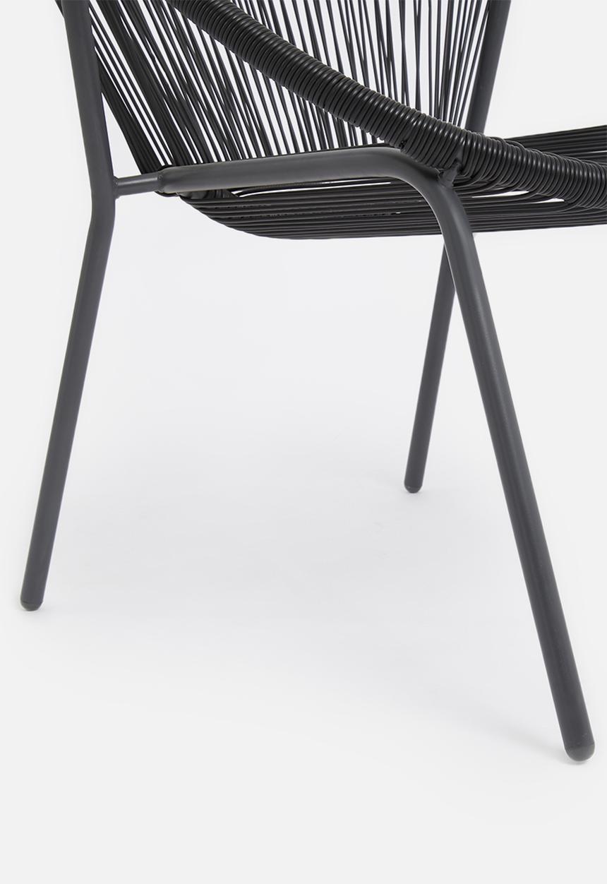 H&S - Stack chair metal wire - black 