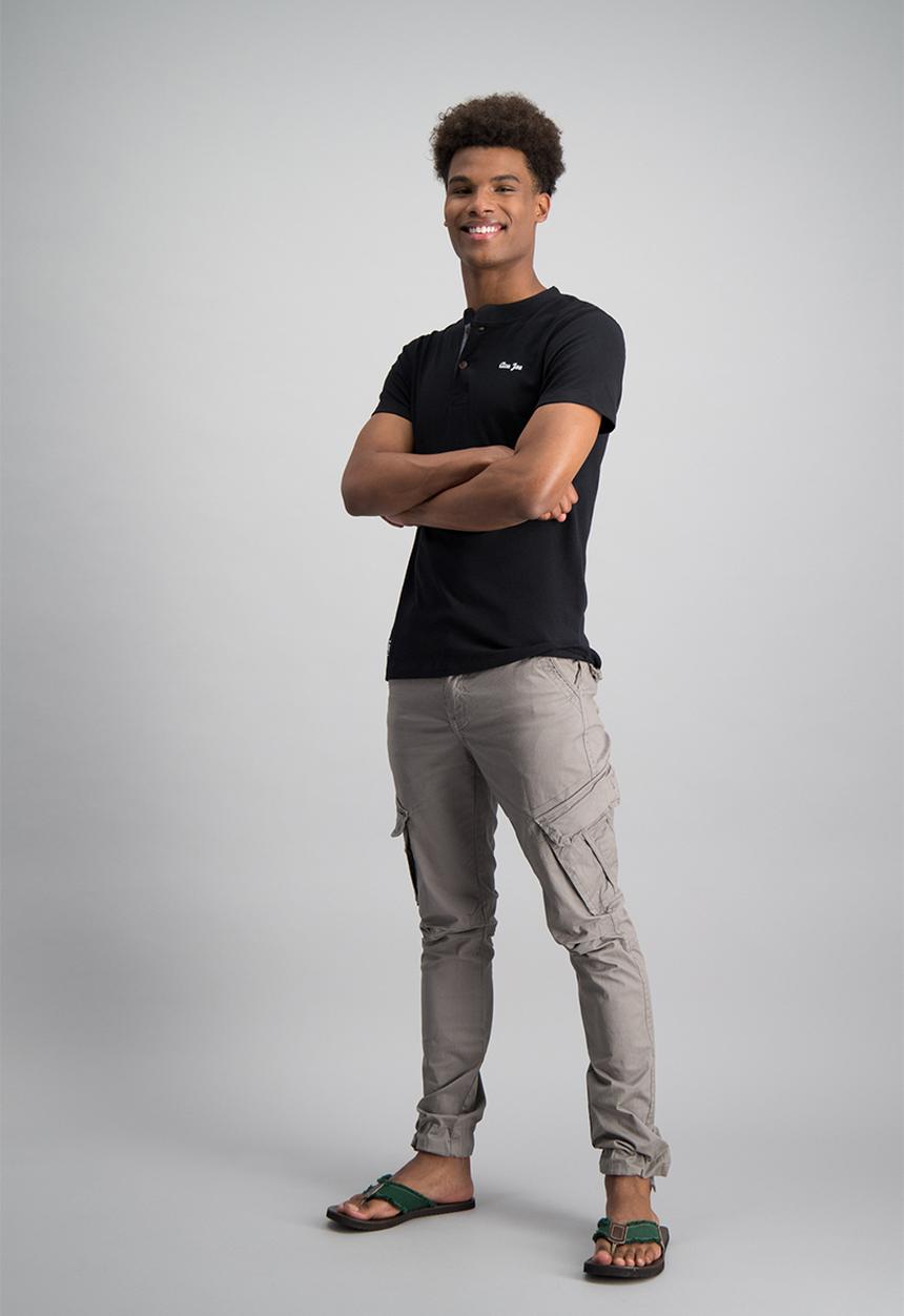 Aca Joe - Mens aca joe plain henley t-shirt