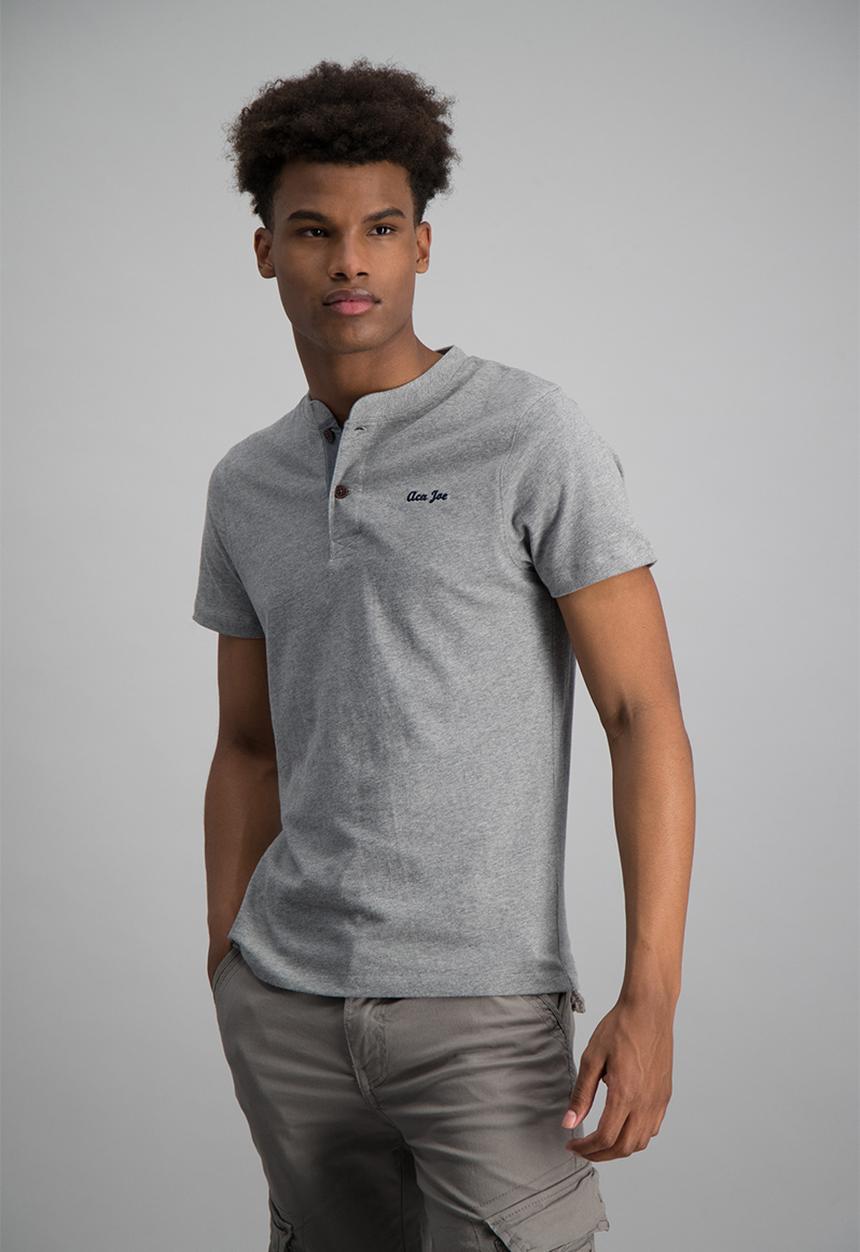 Aca Joe - Mens aca joe plain henley t-shirt