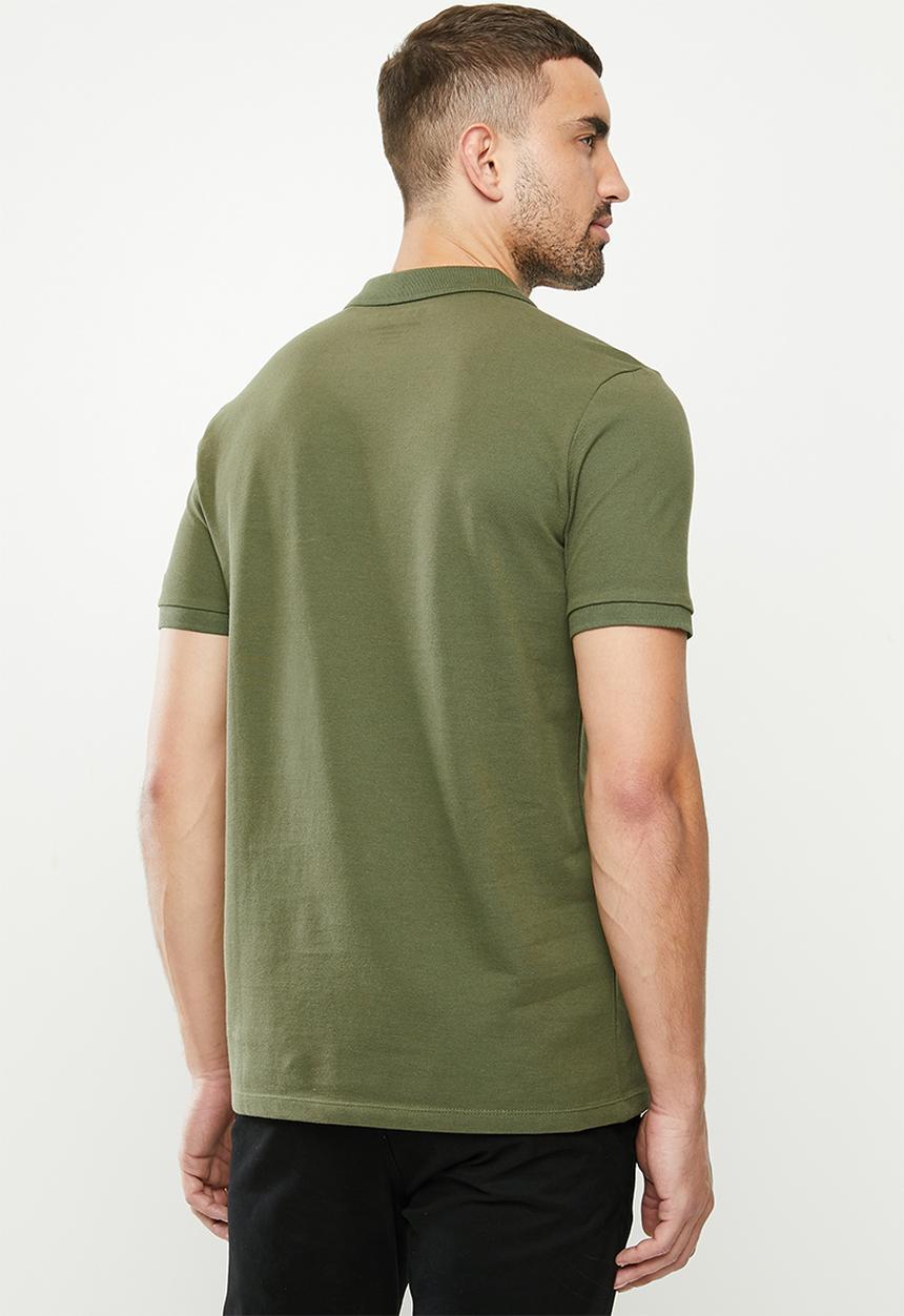 GUESS - Short sleeve Guess classic golfer - olive