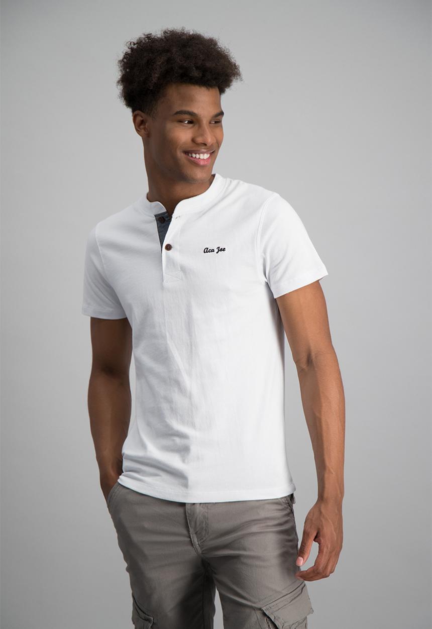 Aca Joe - Mens aca joe plain henley t-shirt