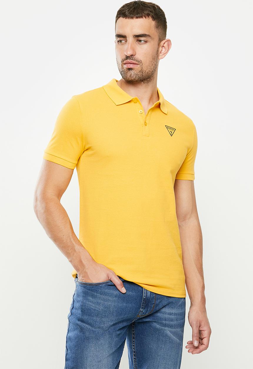 GUESS - Guess classic short sleeve polo - yellow 