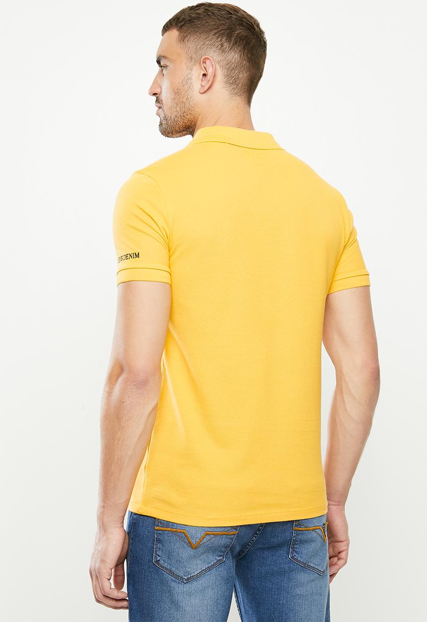GUESS - Guess classic short sleeve polo - yellow 