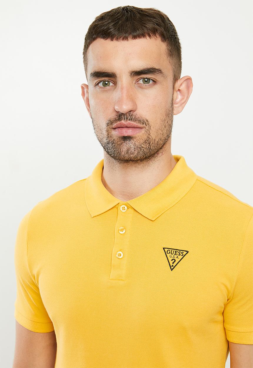 GUESS - Guess classic short sleeve polo - yellow 