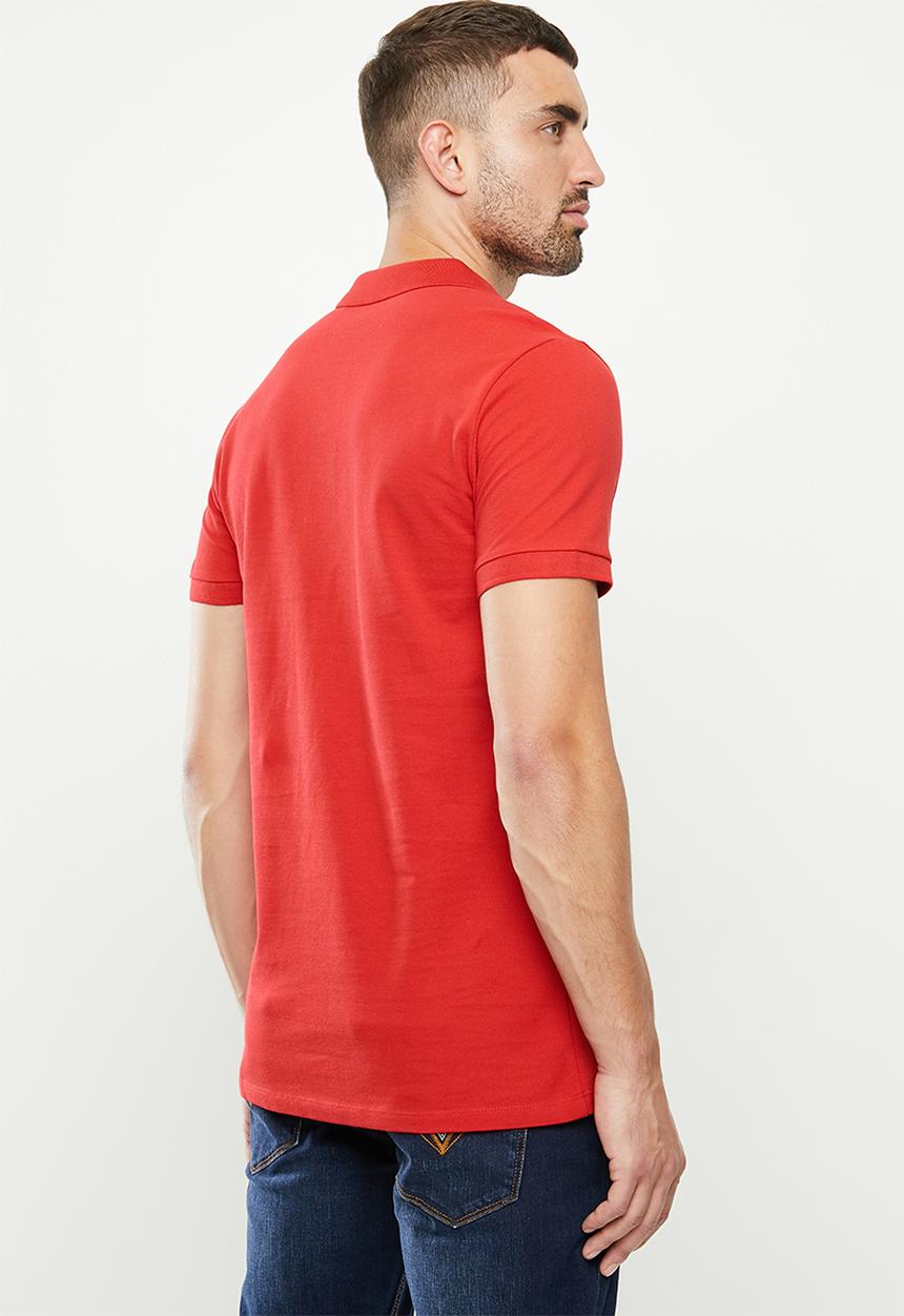 GUESS - Guess man rep short sleeve polo - red