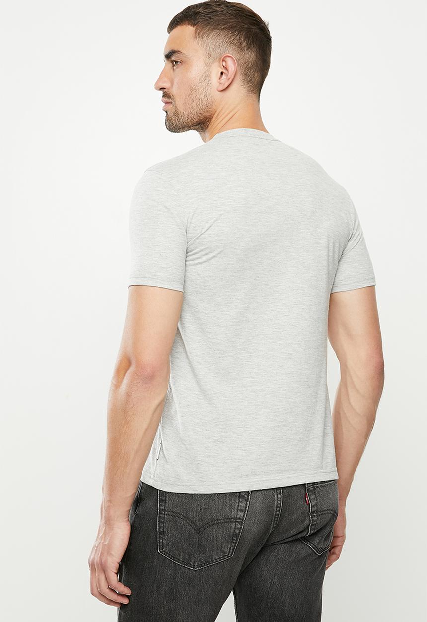 Ben Sherman - Squares slogan tee - grey