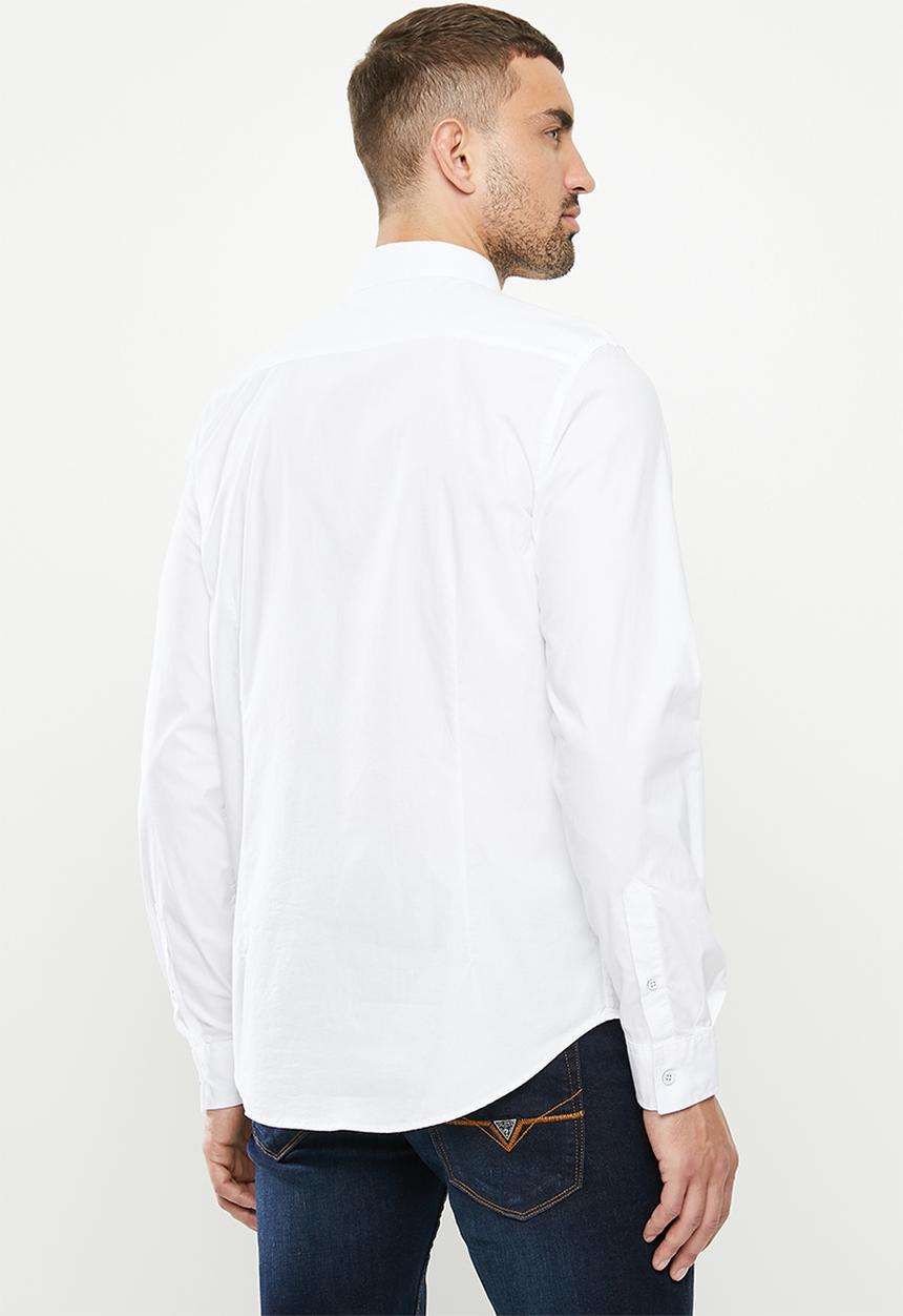 GUESS - Guess poplin long sleeve shirt - white