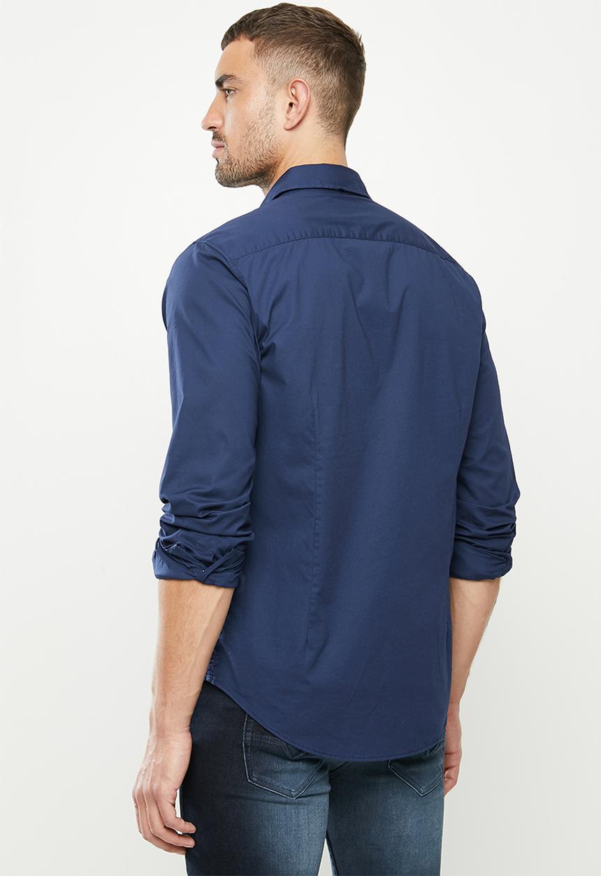 GUESS - Guess core poplin shirt - navy