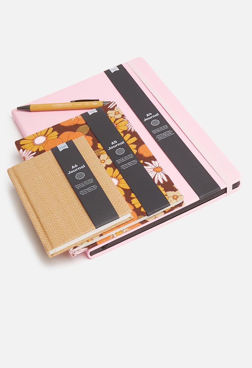Typo - Premium notebook gift set - pink floral