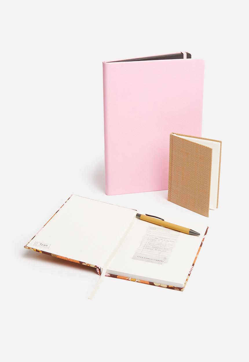 Typo - Premium notebook gift set - pink floral