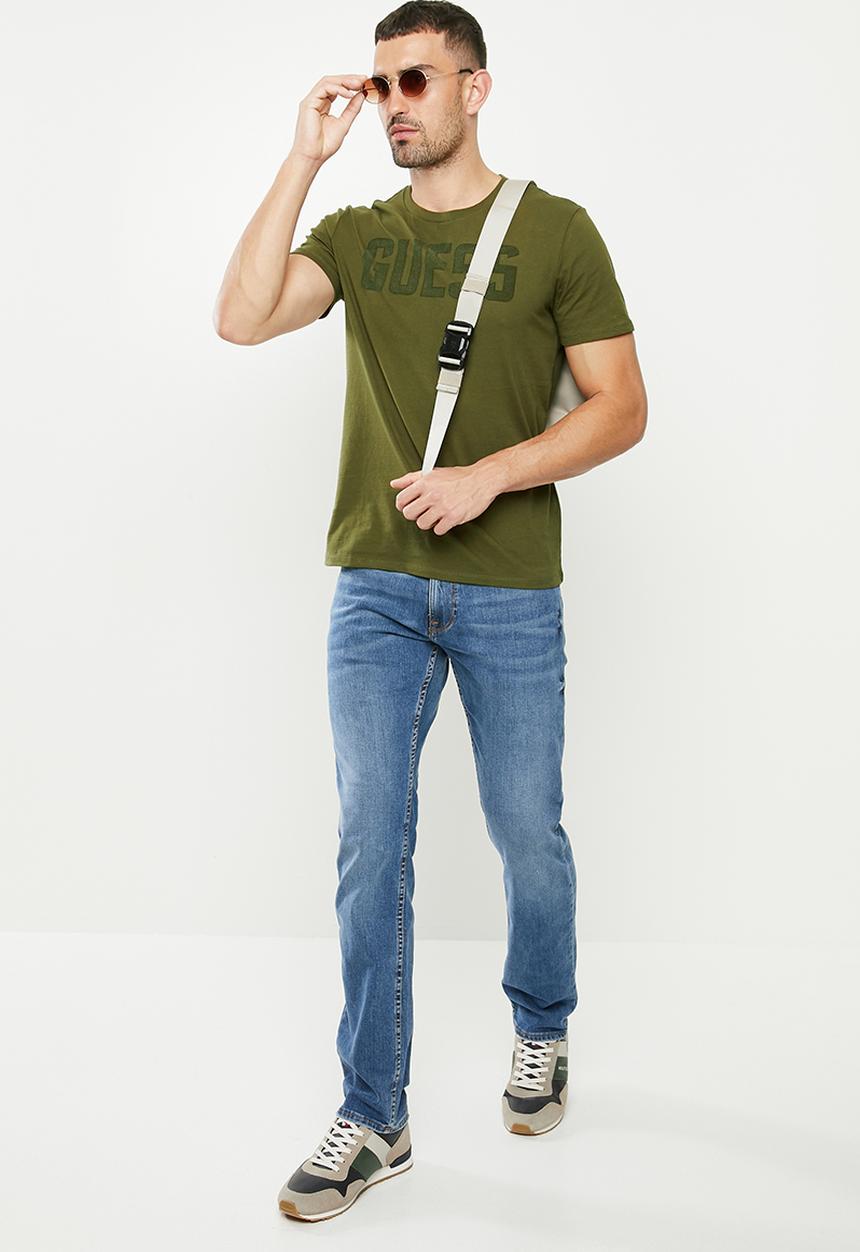 GUESS - Mid wash slim straight - mid blue