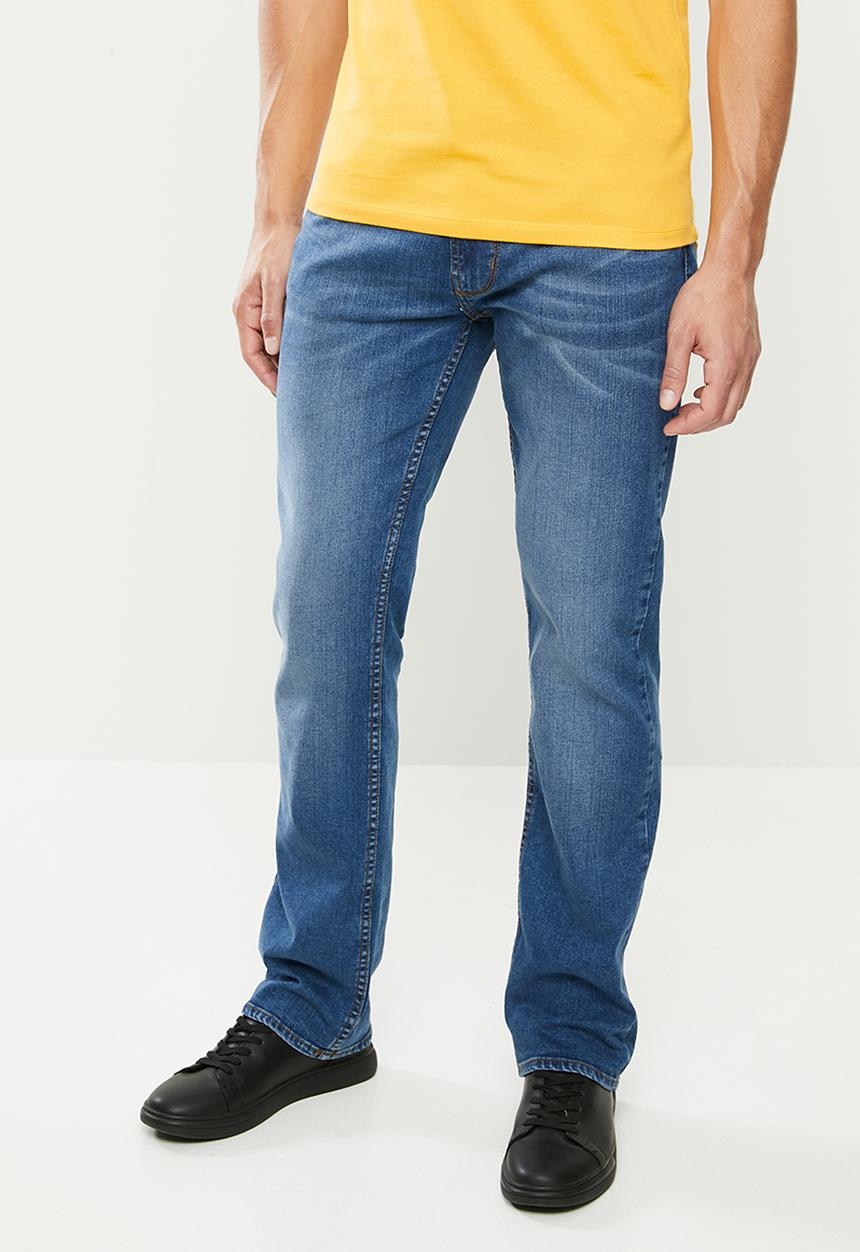 GUESS - Slim straight jeans - mid washed blue