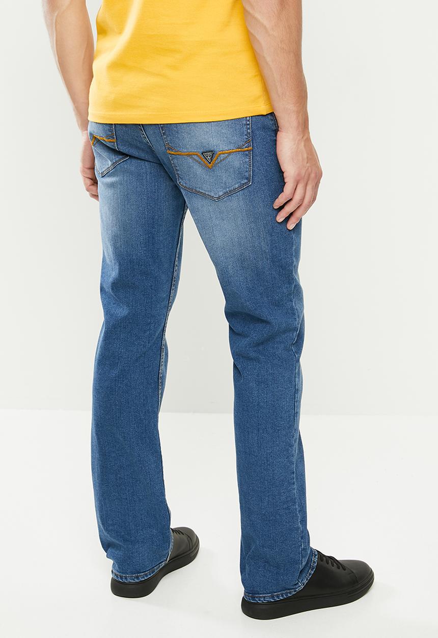 GUESS - Slim straight jeans - mid washed blue