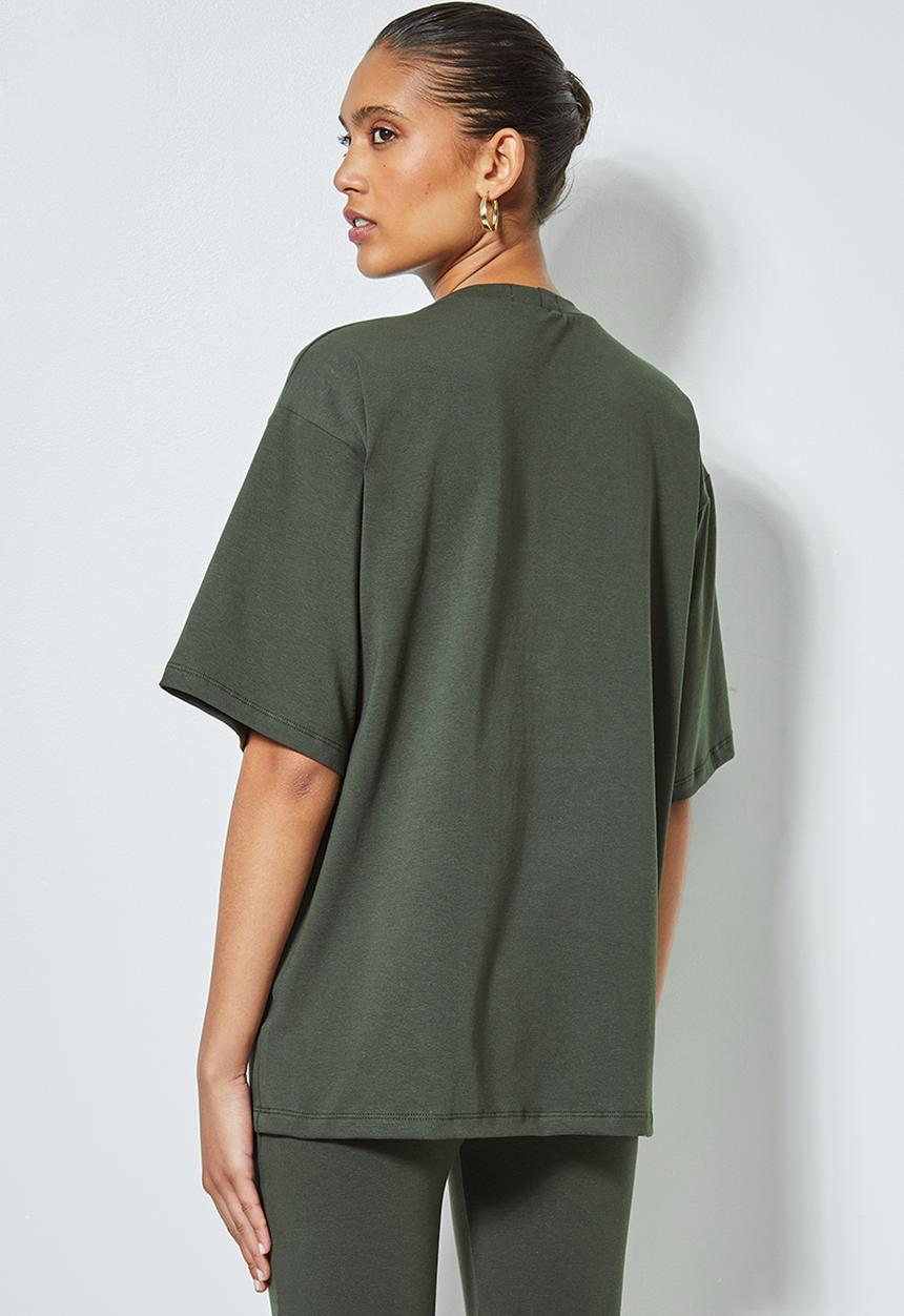 Superbalist - Longline T-shirt - fatigue
